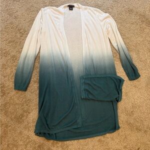 Ombré Teal Cardigan